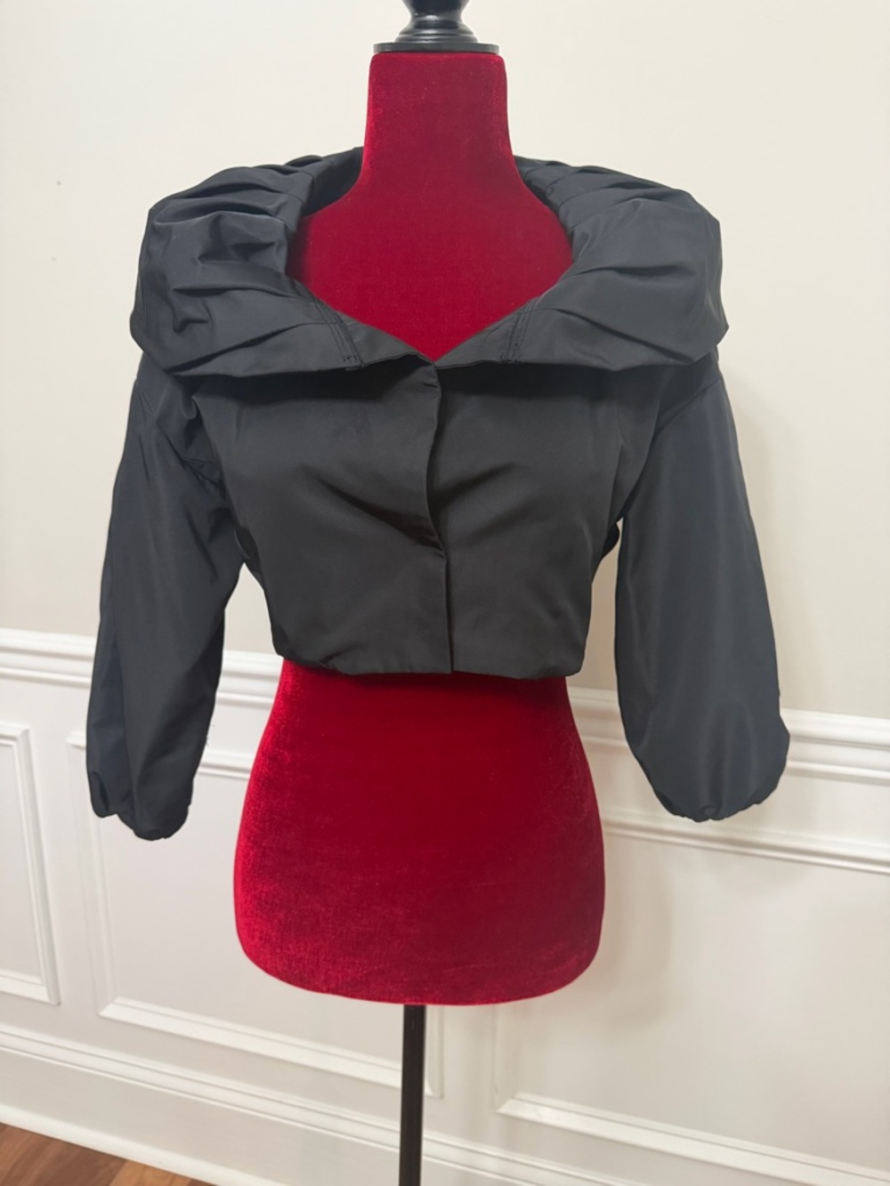 BCBGMaxAzria Black Puffer Jacket with Branded Trim